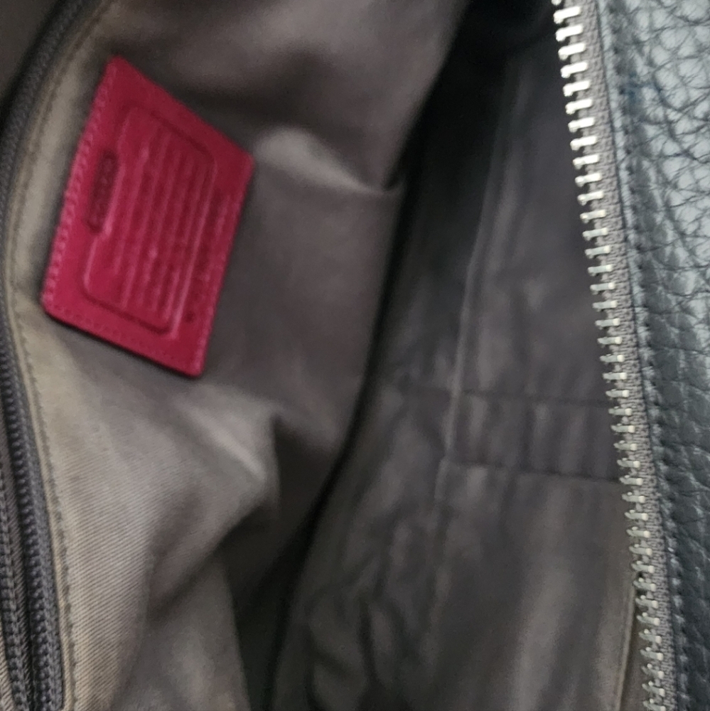 COPY - Coach Legacy Elegant Gray Leather Tote Bag with Pink Accents - Picture 9 of 10